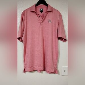 Foot Joy Men's Medium Golf Polo Pink Bent Creek Embroidered